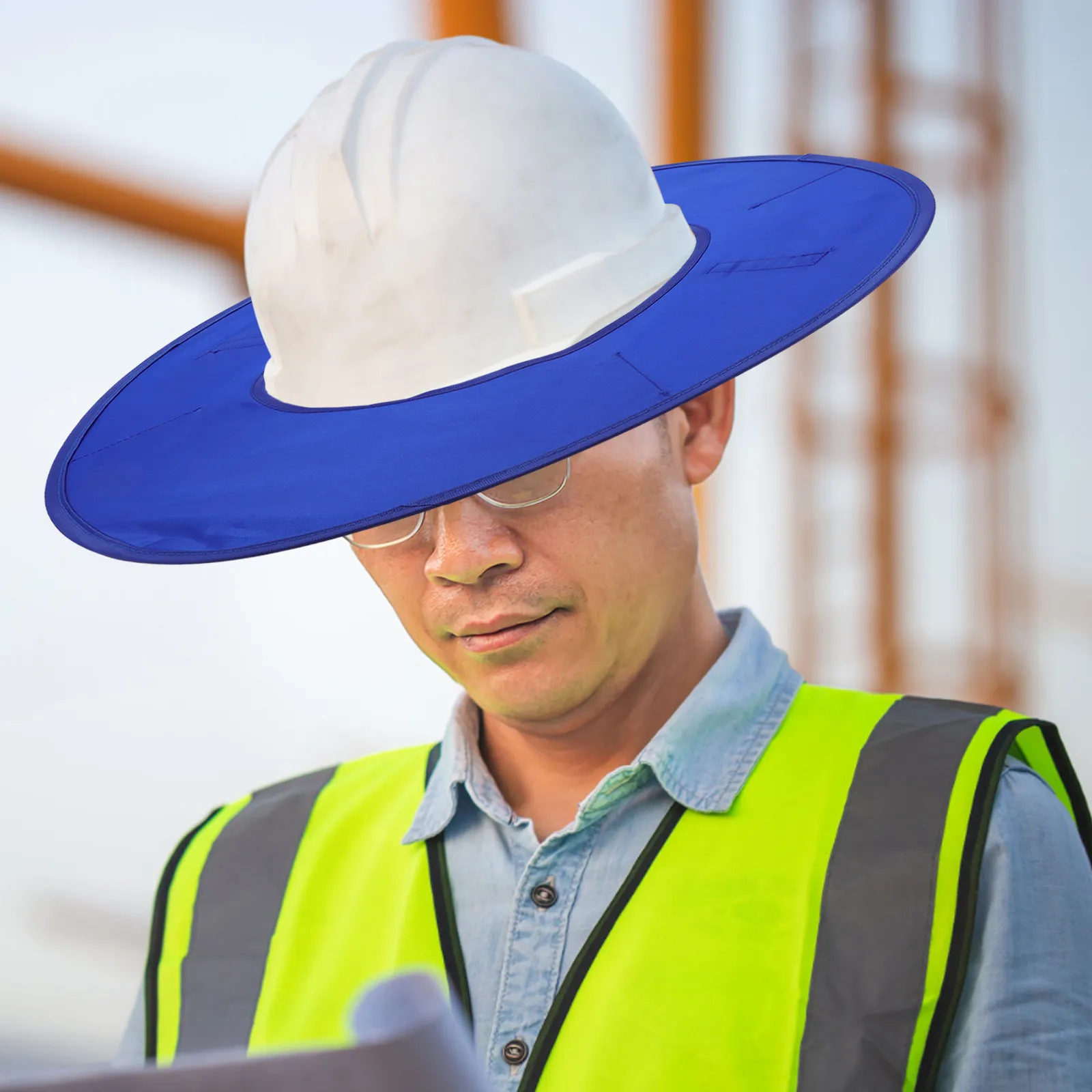 Hard Hat Sun Visor Full Brim Sunshade Attachment Safety Outdoor Workers Hardhat Sun Protection Hard Hat Shade Attachment