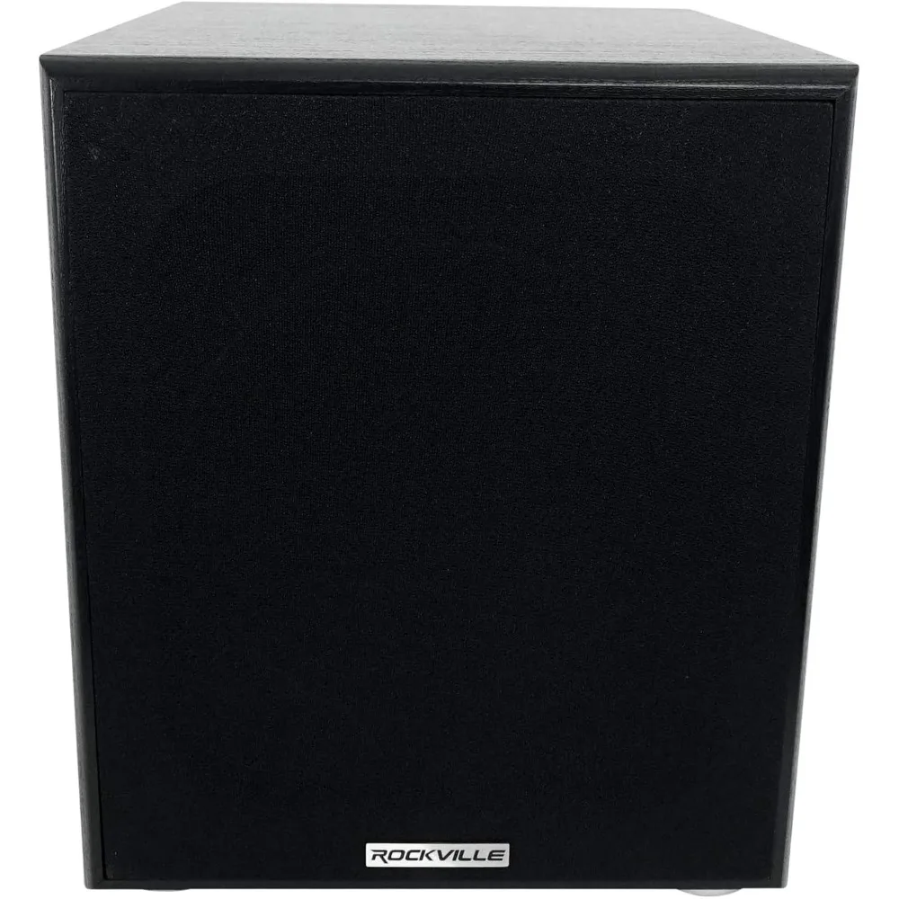 10" 600W Powered Home Theater Subwoofer, Deep Bass, Adjustable Crossover, Compact Design, Perfect for Movies and Music