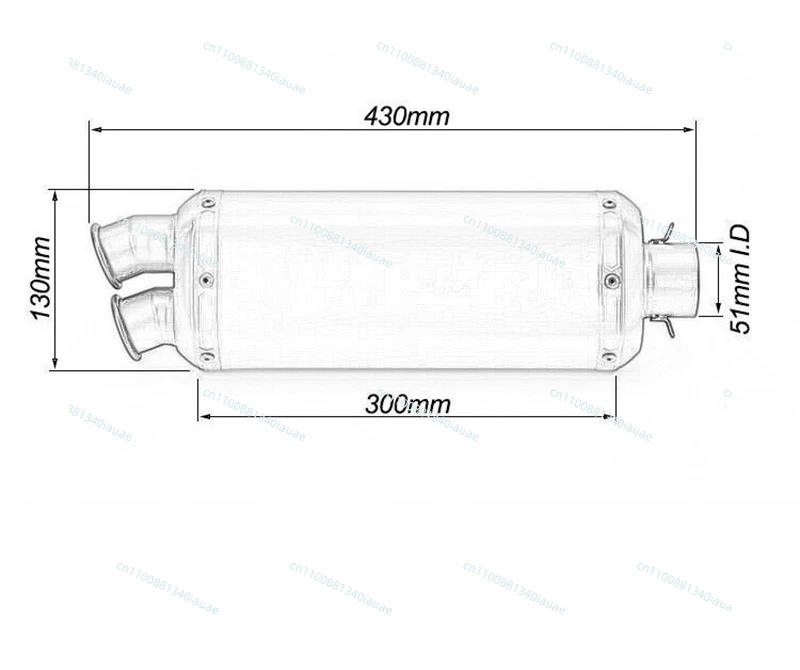 Motorcycle Modified Exhaust Pipe Large Displacement Double Exhaust Z900 CB500X 800MT MT09