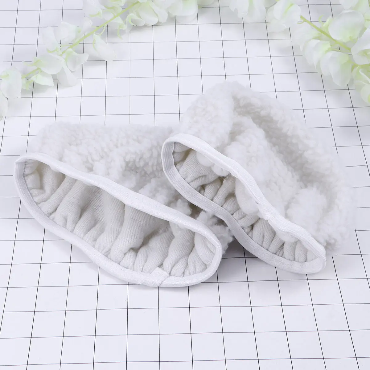 

5Pcs Lambswool Bonnet Polishing Pads for Car Waxing Sealants Glazes Dressings Sofa Furniture Ceramic Tile 7-8 Inch