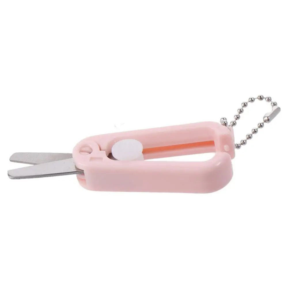 4 PCS 2Color Folding Scissors Pink and White 2.5inch Travel Scissors Foldable Telescopic Scissor for DIY Scrapbooking