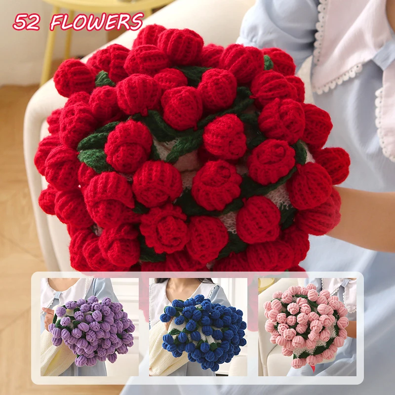 110cm 52 Rose Sofa Throw Blanket Valentine Day Gifts Round Creative Soft Bed Blanket For Couch Romantic