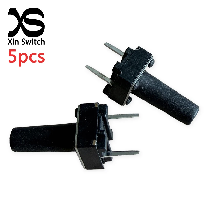 5PCS 6x6 (Mid 2-Pin) Tactile Self-Reset Mini Switch 6*6 Handle Height 12.0mm Pin Length 3.5mm  50mA DC12V Momentary Micro Switch