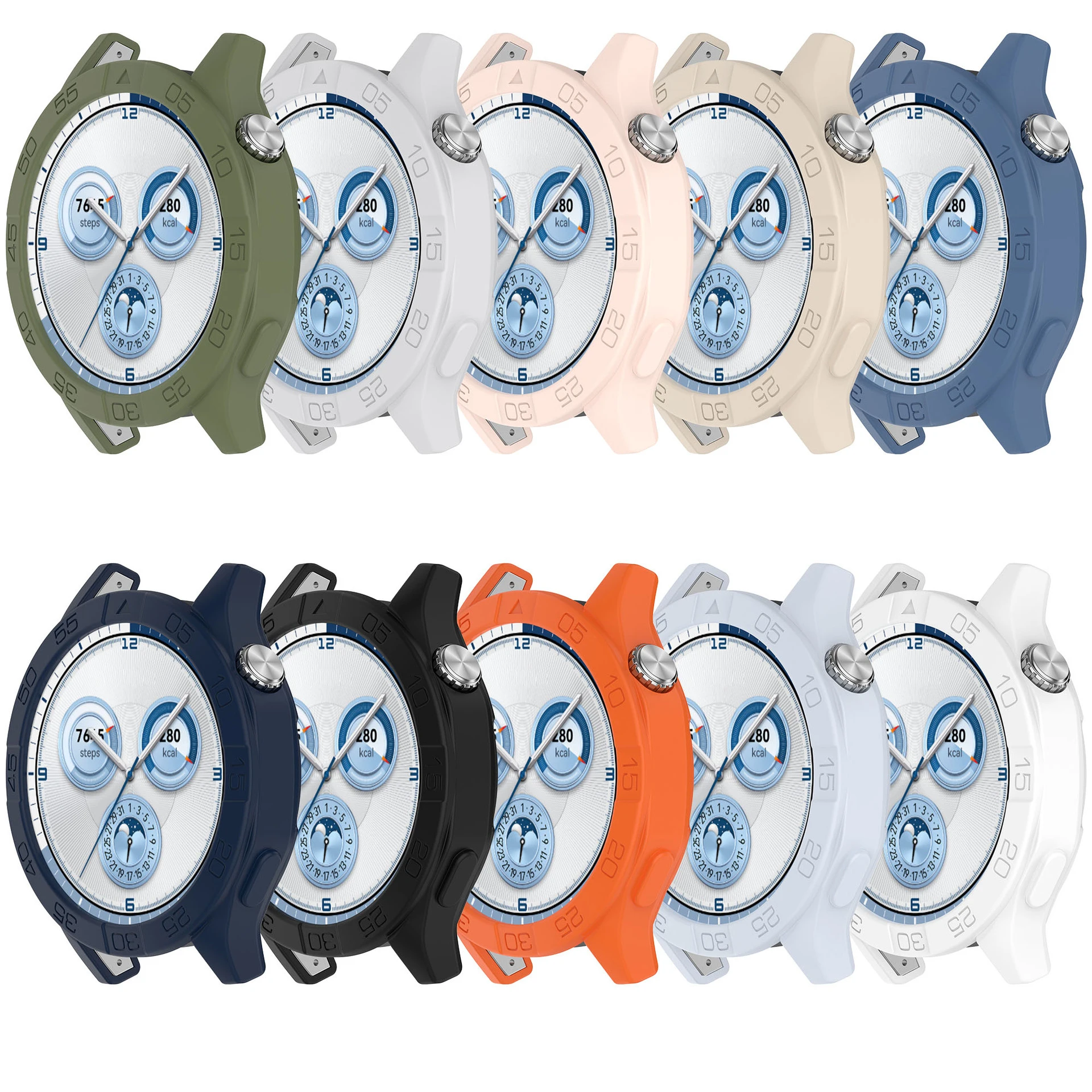 Huawei Watch gt 5,4,gt5 pro,46mm,gt4,41mm,バンパーカバー,スマートアクセサリー用のソフトシリコンケース