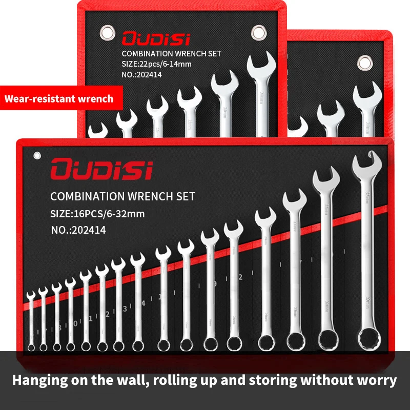 

Набор из 22 универсальных ключей с рукояткой и отверткой, прочная стальная конструкция, подходит для проектов DIY, промышленный набор инструментов.