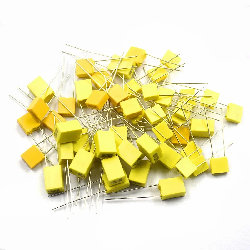 50pcs Polypropylene Safety Plastic Film 100V 1nF ~ 470nF 100nf 150nf 220nf 10nf 47nf 22nf 1nf 0.47uf 0.1uf Correction CapaCitor