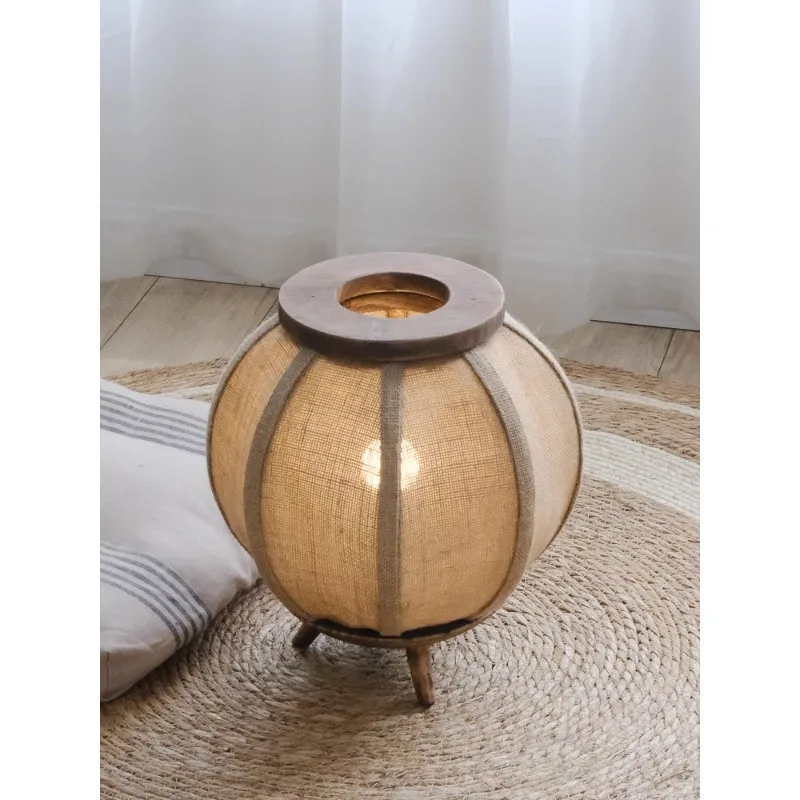 

Handmade lamps cotton and linen warm homestay hotel tea house resort living room bedroom table lamp floor lamp decorative lamp