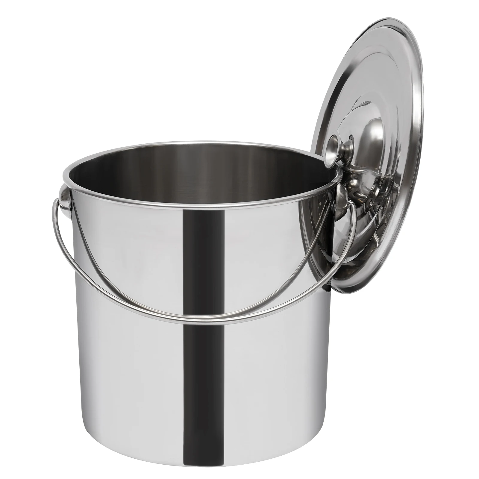 

6/12/20L Stainless Steel Round Bucket with Lid Large Soup Pot for Kitchen, Industry, Medicine, Gastronomy and Private