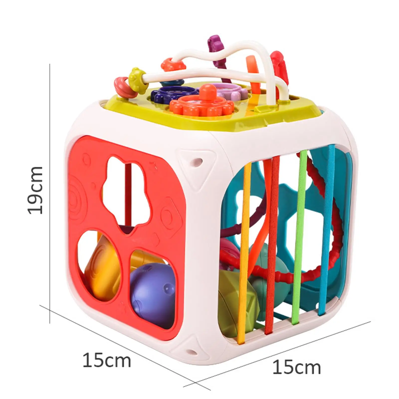 Montessori Baby Formsortierer Spielzeug pädagogisch mit elastischen Bändern Farbe