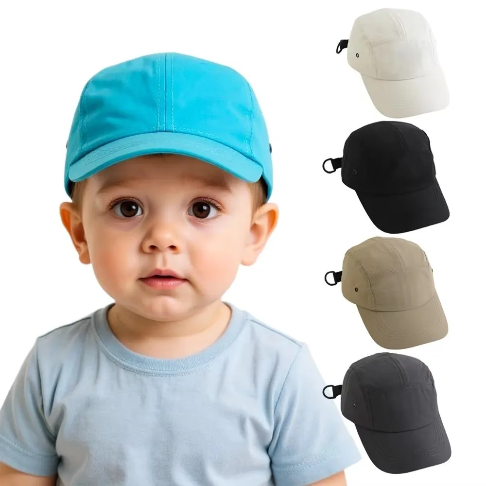 

Children Breathable Baby Sun Hat Quick Dry Solid Color Beach Cap Adjustable Duck Tongue Toddler Visor Baseball Cap Summer
