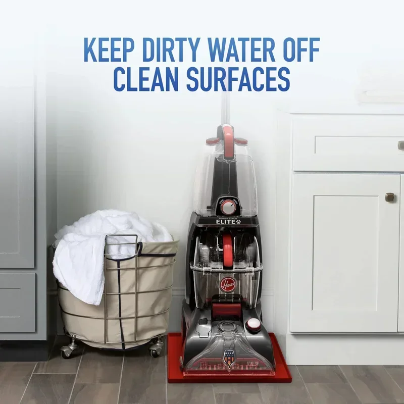 QWHoovvers,Black Power Scrub Elite Pet Upright Carpet Cleaner Shampooer,Lightweight Machine,With Storage Mat,FH50250B