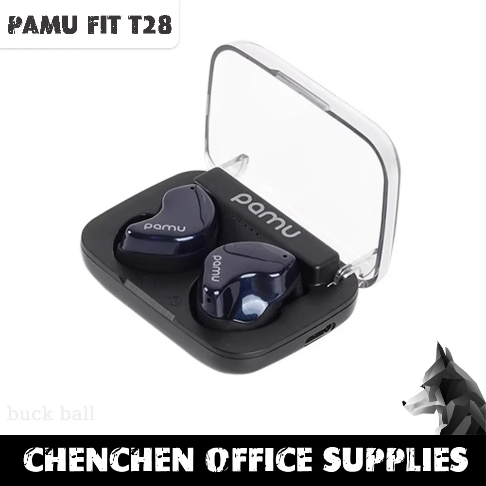 Pamu Fit T28 Wireless Bluetooth Earbuds Music Enc-Ai In-Ears Ipx4 Earphone Anc Touch Control Headset 6h Playtime Gamer Earphones