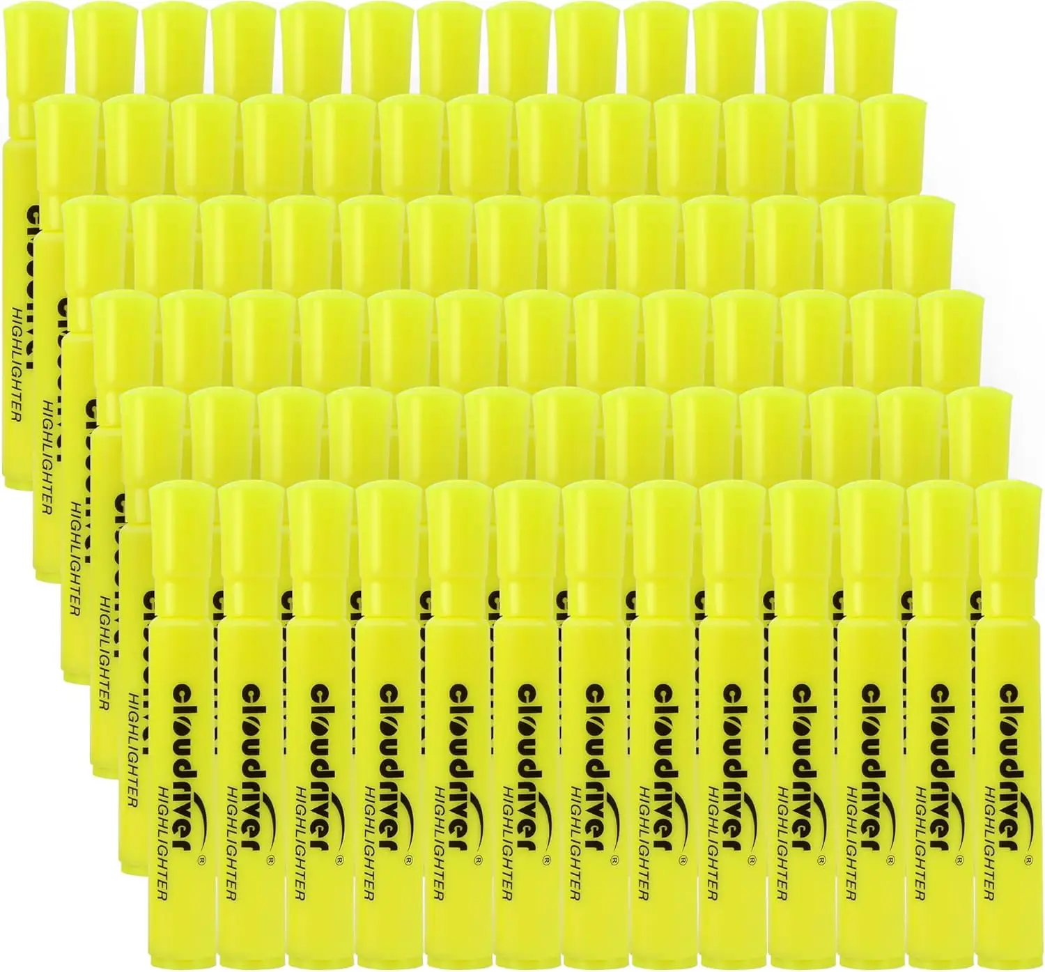 

78-Pack Yellow Highlighters, Chisel Tip, Quick-Dry Ink for Office, School & Shop Use