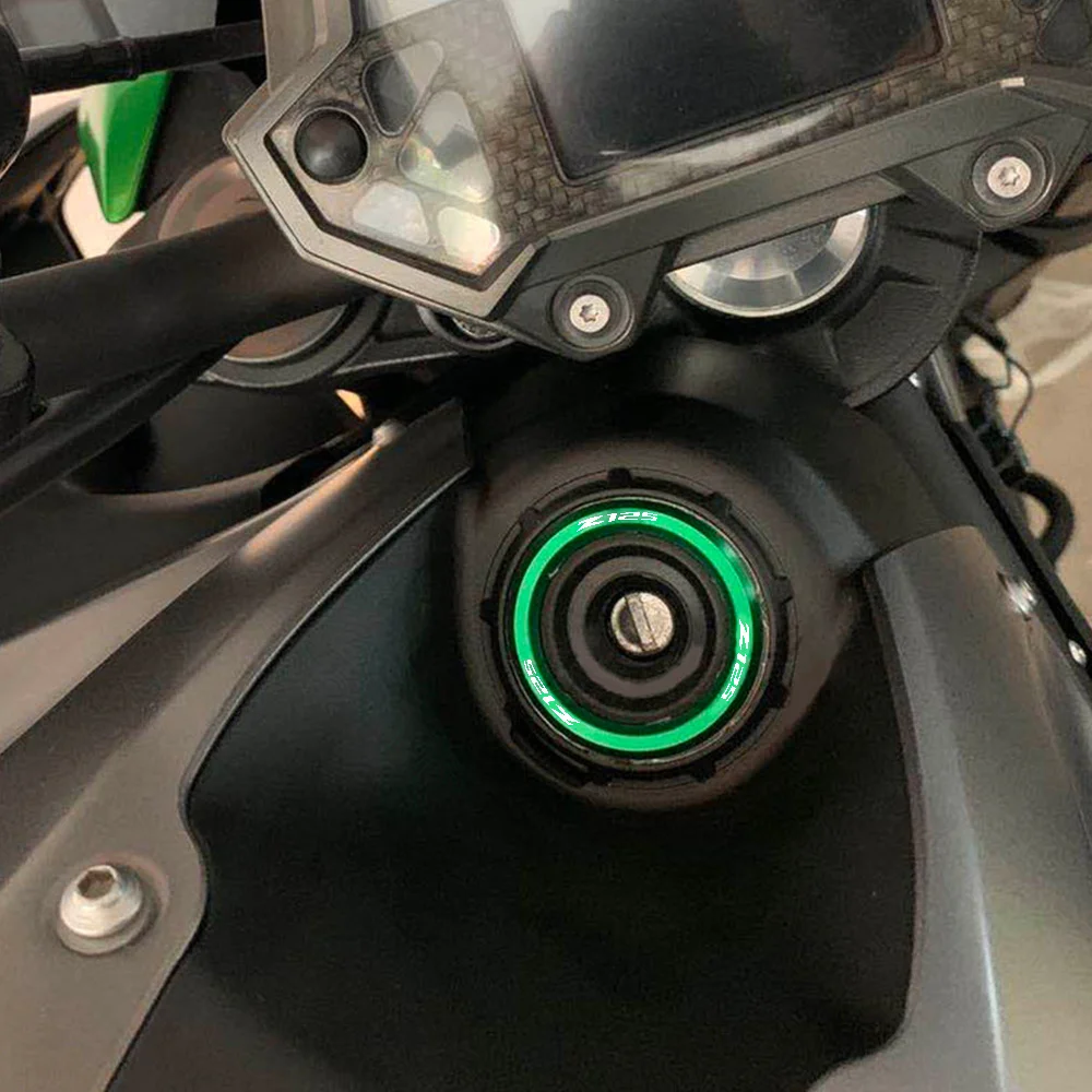 Motocicleta ignição interruptor tampa anel, acessórios de alumínio cnc, kawasaki z125, ninja 125, 2016-2021, 2019, 2018, 2022, 2023