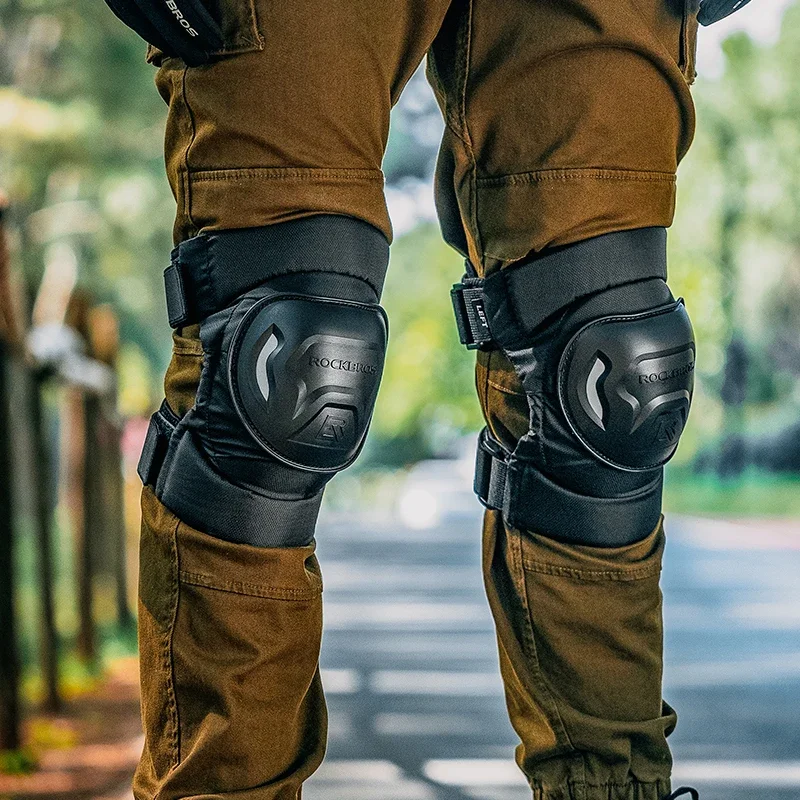 ROCKBROS Motocycle Kneepad Anti-fall Shockproof Protective Knee Pads Reflective Scooter Motor Guards Gear Cycling Knee Pads