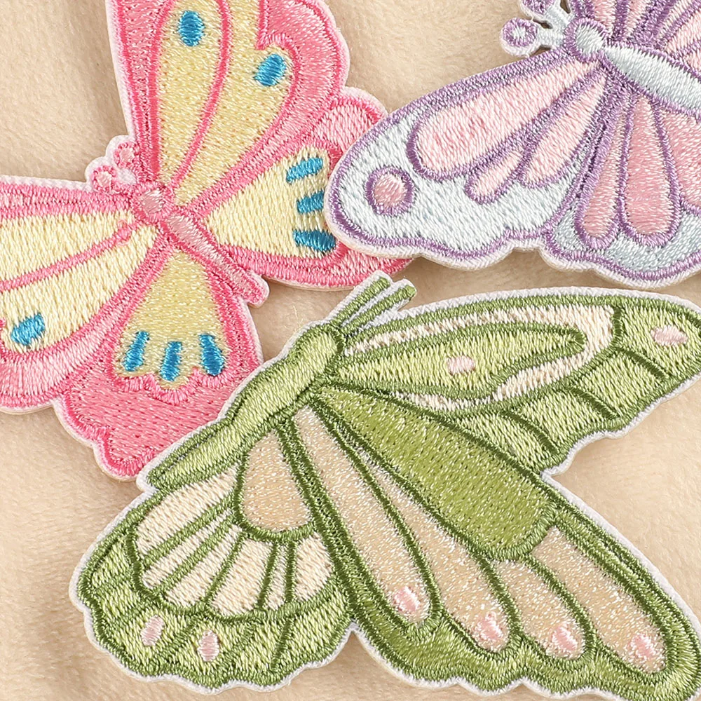 Colorful Butterfly Self-adhesive Embroidery Patches For Clothing Kids Repair Hole Embroidery Patch DIY Phone Case Knapsack Swe