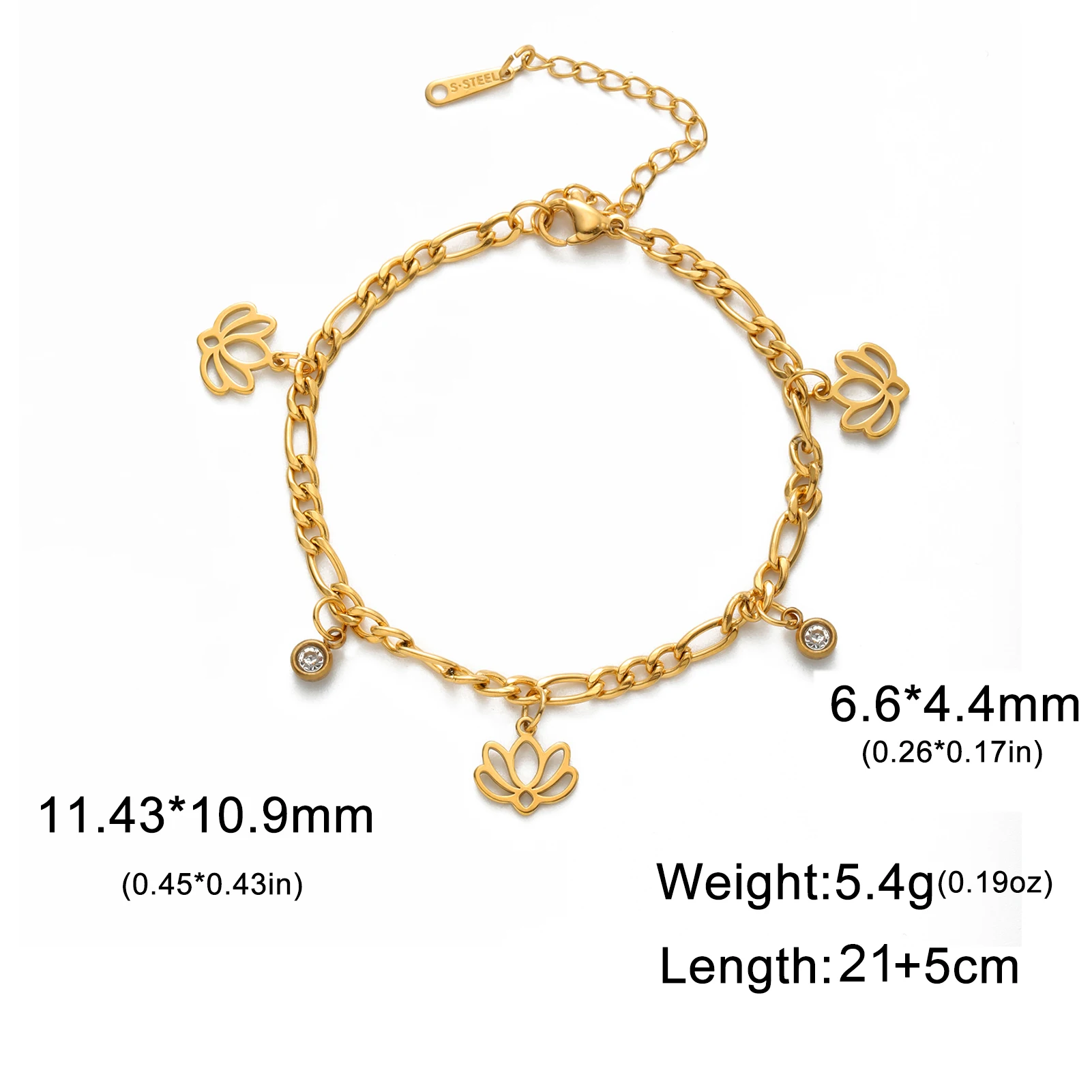 Kkjoy Mode Klassische Edelstahl Hohl Kleine Lotus Blume Armband Fußkettchen Für Frauen Trend Schmuck Party Geschenk Großhandel – Detail 19