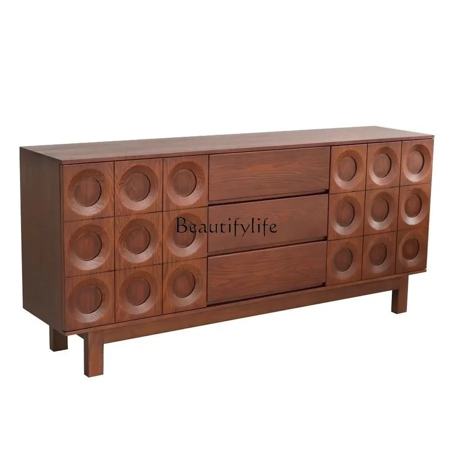 

LD33Simple dining side storage tea solid wood entrance living room home locker