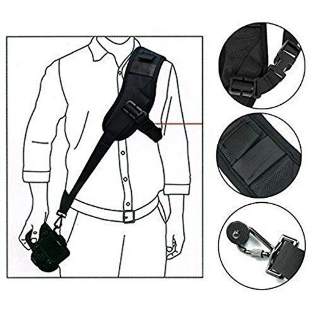 DSLR F-1 Camera Professional Strap Quick Draw Rapid Fire Camera Neck Sling Shoulder Pad Rapid Shooting Stress Relief Suspenders