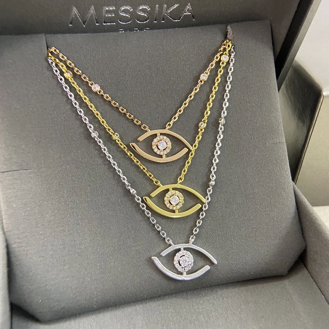 Double Layer Paperclip Necklace Rhinestone Safety Pin Pendant Clavicle Chain Adjustable Necklace for Women Y2K Party Jewelry