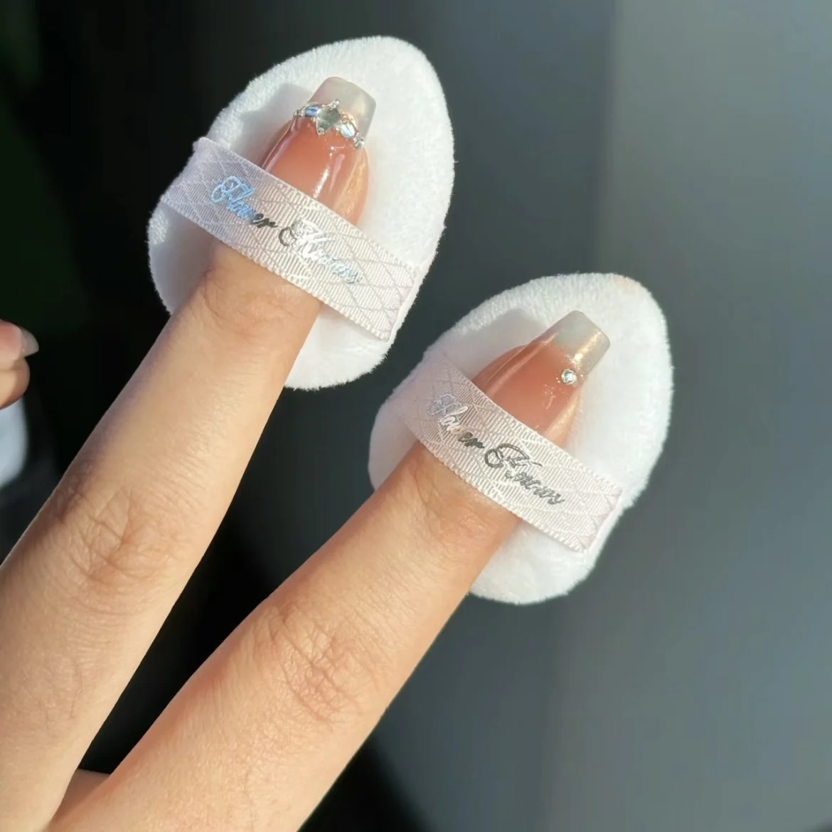 Flower Knows Mini bouffée de poudre pour les yeux et les coins, éponge Super douce, mélangeur de coton, mélange de fond de teint, 2 pièces/paquet de maquillage