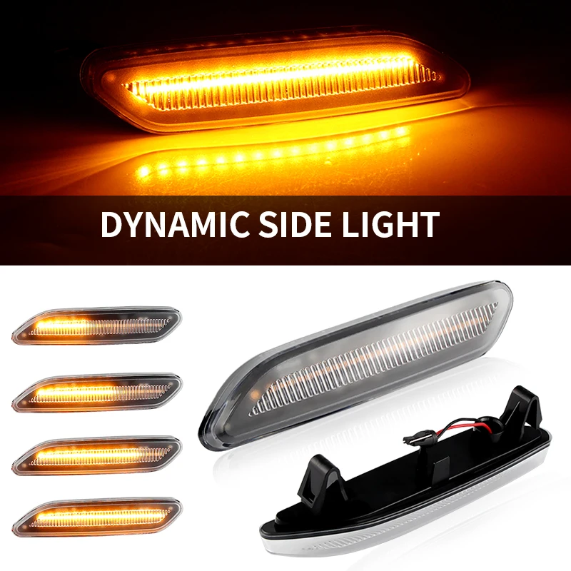 2 × لسيارات BMW ميني كوبر R60 كونتري مان R61 بيسمان 2010-2017 LED مصباح ماركر جانبي متدفق بدوره مصابيح إشارة اكسسوارات السيارات 12 فولت #4