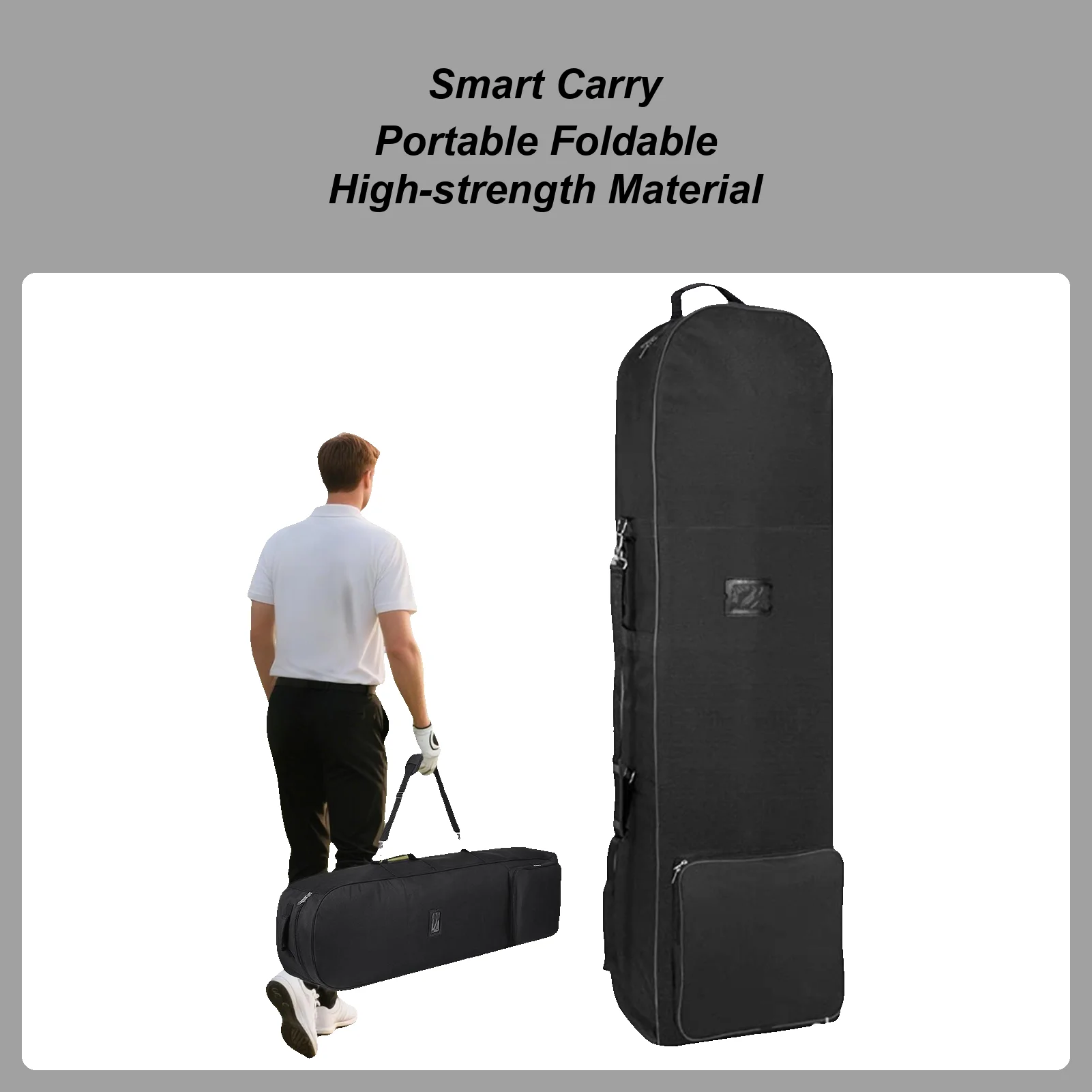 

Дорожная сумка для гольфа с колесами Складная сумка для снаряжения для гольфа Устойчивая к атмосферным воздействиям сумка для спортивных аксессуаров с колесами для улицы