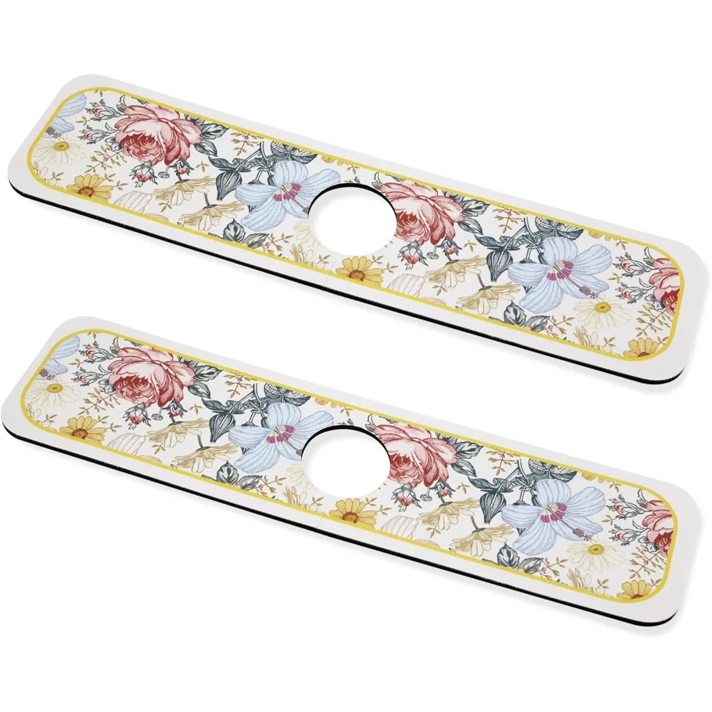 

2 брызговика для смесителя для раковины, впитывающий быстросохнущий коврик 15 "×3,9", гаджеты для раковины. накладка на смеситель для кухни,