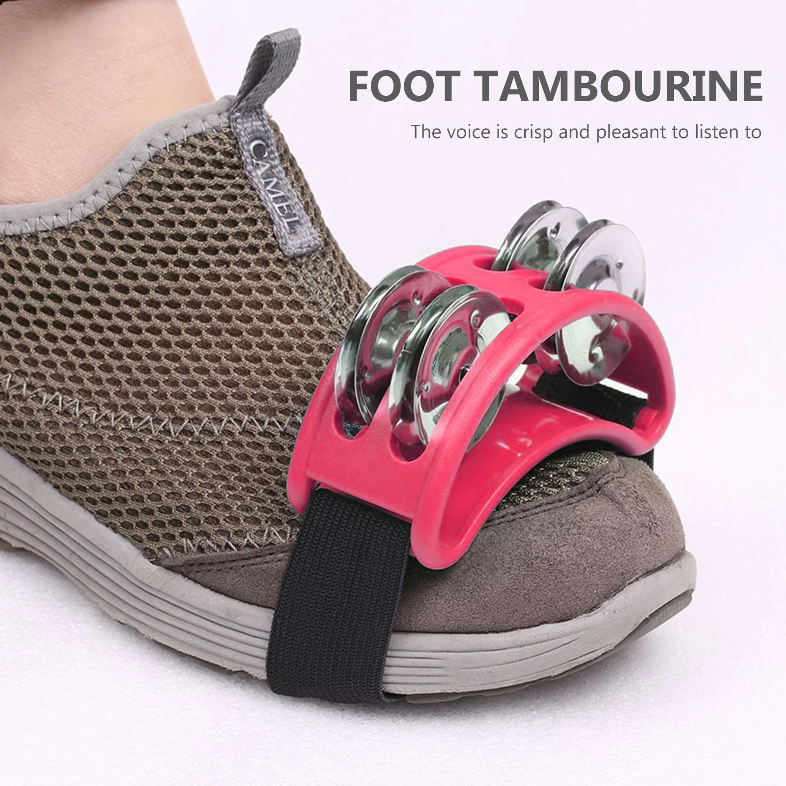 

Foot Jingle Bells Foot Tambourine Musical Instrument for Kids Music Education Rhythm Percussion Bell Performance Accompaniment