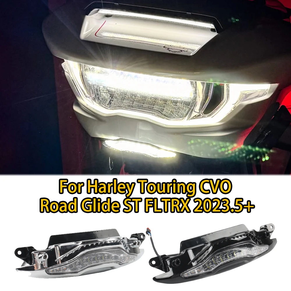 LED Front Lower Fairing Turn Signal Light For Harley CVO Road Glide ST FLTRX Limited Trike Road Glide 3 Motor Indicator Lamp