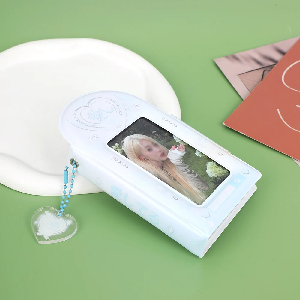 INS Photo Album com 32 bolsos, Sweet Photocards, Protector, Livro de coleção, Hollow Out, Small Cards Storage, 3 Polegada