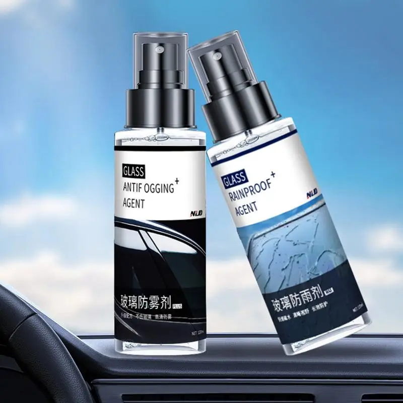 Anti Fog Windshield Rainproof Anti-Fog Glass Cleaner Kit Anti Fog Spray For Clear Vision Glass Fog Removal Water-Proof Spray Set