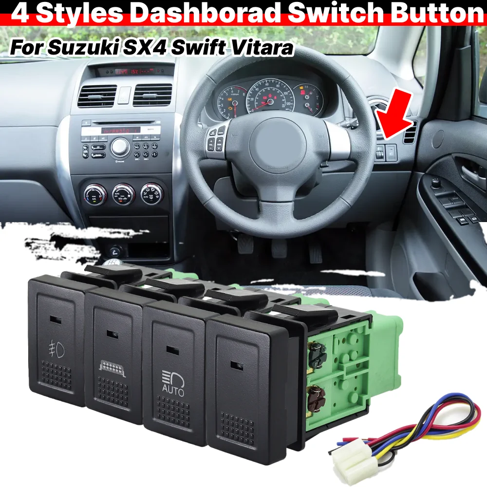 

For Suzuki SX4 Swift Grand Vitara 2006-2021 Dashboard Control Switch Button with Wire Auto Accessories