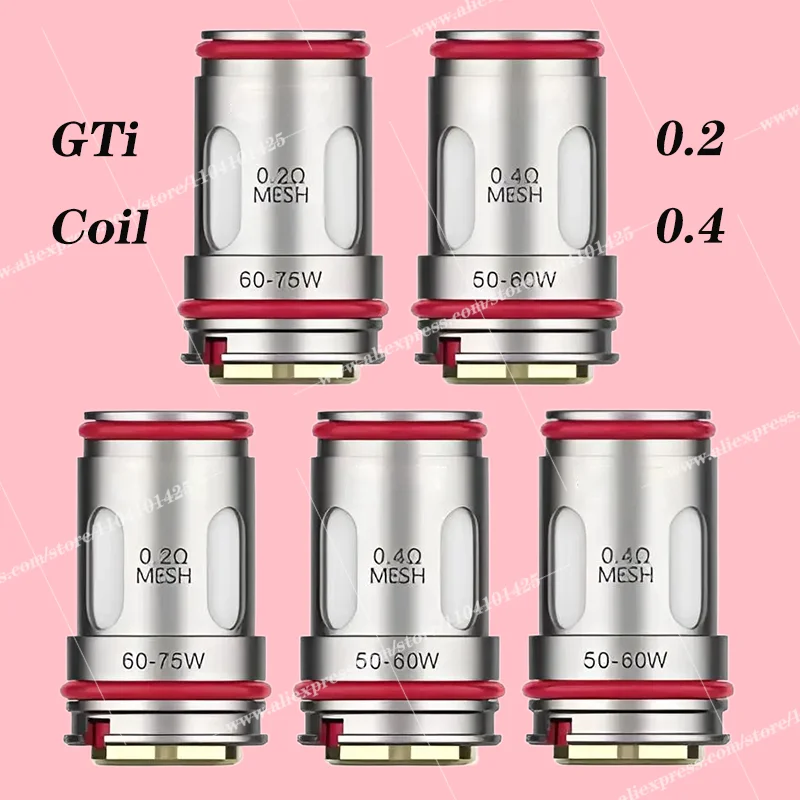 ITank Sub Ohm 탱크용 GTi 코일 메쉬 코일, 타겟 200 100/80 GEN 80S 및 200 키트 (5 개), 0.2ohm 0.4ohm