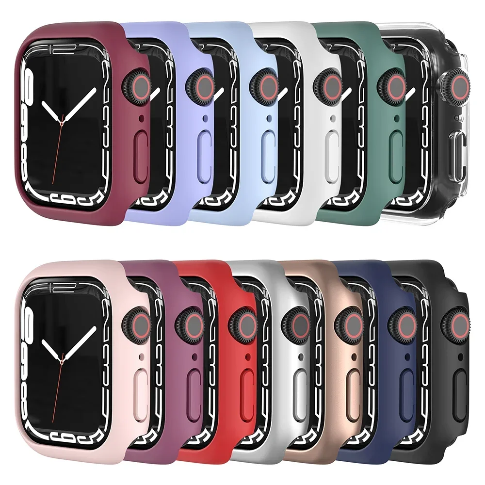 10pcs/lot Case for Apple Watch 8 7 45mm 41mm Ulta 49mm PC Hard Cover 38mm 40mm 42mm 44mm Bumper Protector Case for iWatch 6 5 4