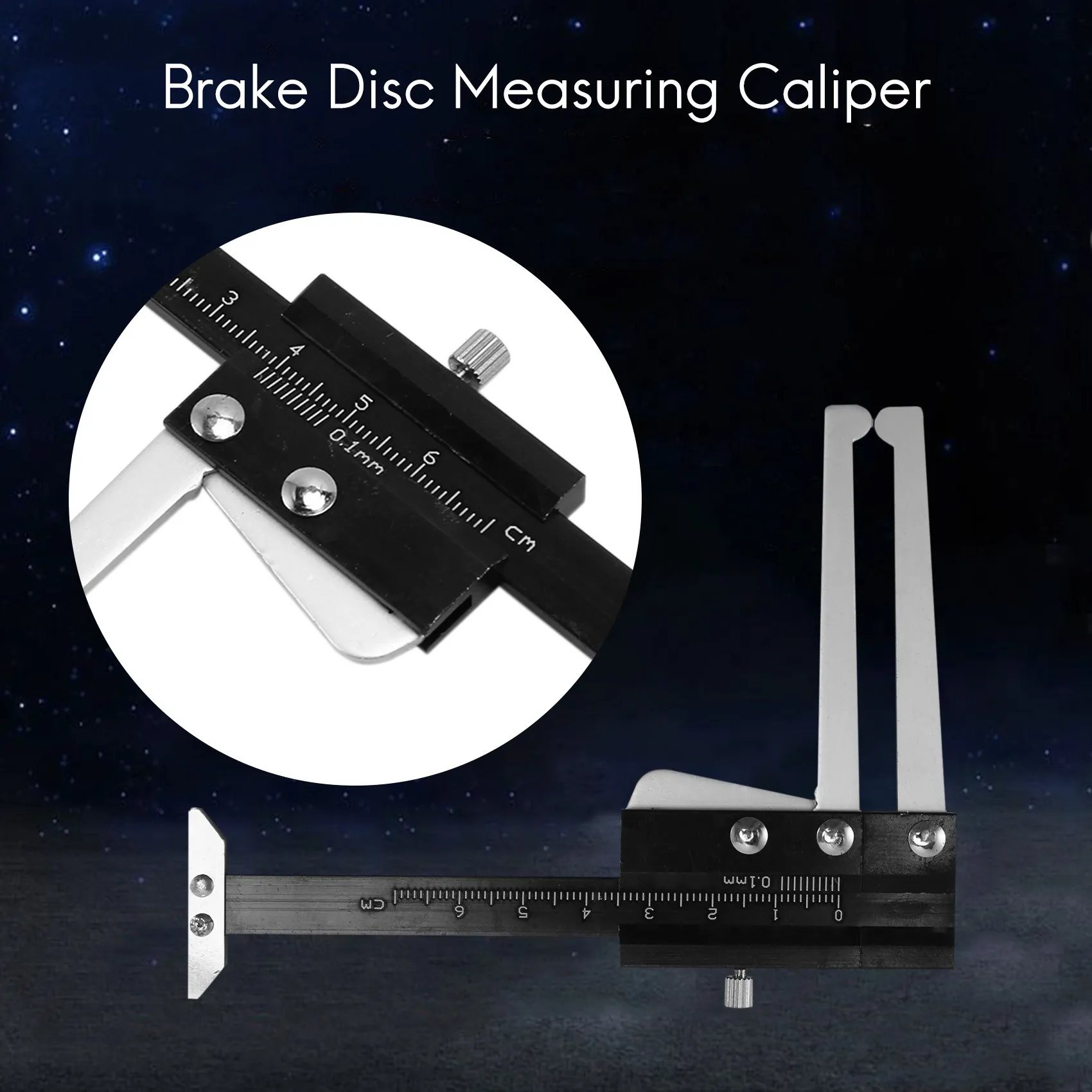 Disc Brake Rotor Thickness Caliper 0-60Mm Gauge Gage Micrometer Measuring Tool-Hot