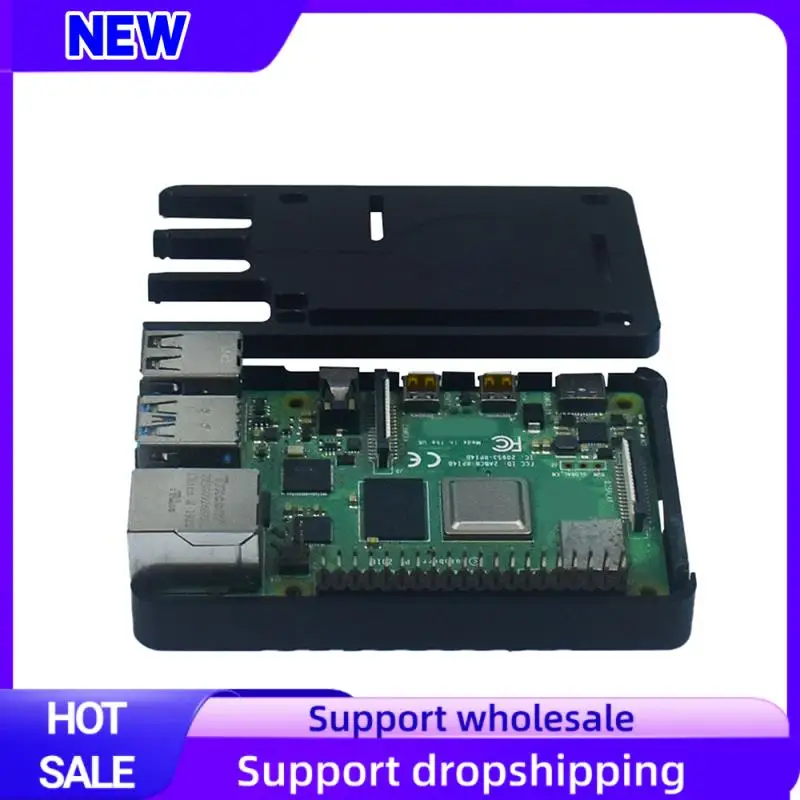 Подходящий корпус, алюминиевый корпус с ЧПУ, ультратонкий металлический корпус для Raspberry Pi 4 Model B, для Raspberry Pi 4 Model B