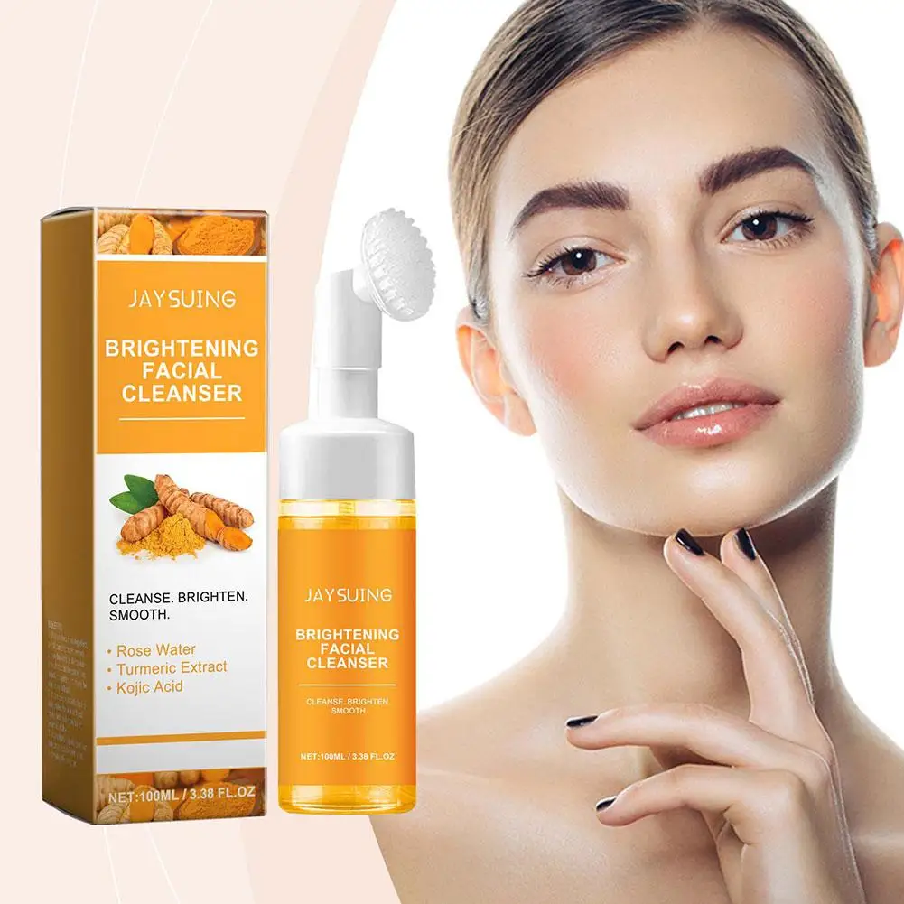 Turmeric Face Wash With Natural Plant Extract Deep Whitening Neutral Acnes Facial Face Use Cleanse Soothing Cleaning Remove U3L1