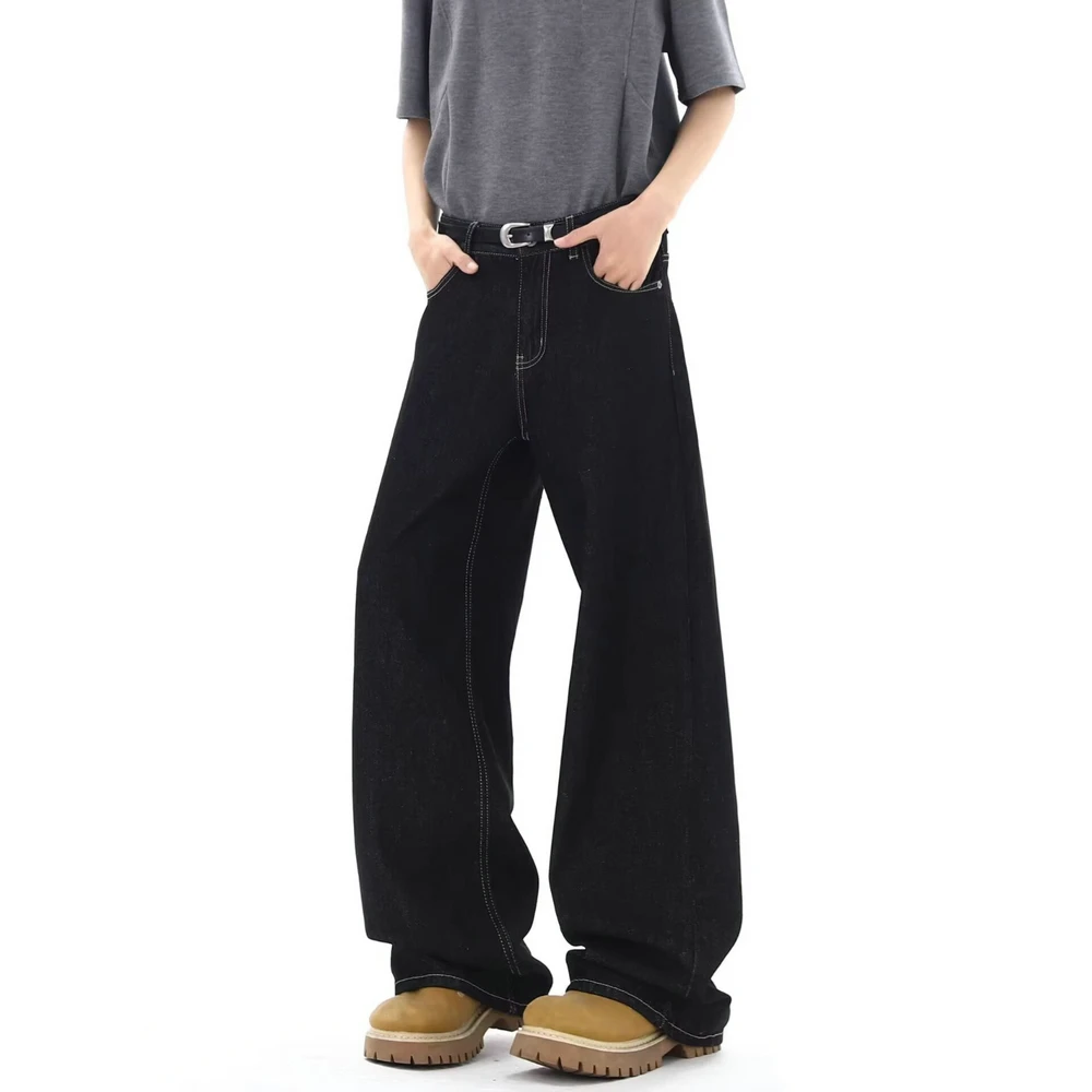 Jean avec trou pour homme, pantalon Vintage décontracté, jambe droite, mode coréenne, Streetwear, pantalon Harajuku