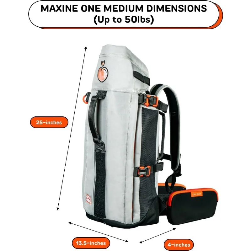 The Maxine One Medium Dog Carrier with Snacc Pacc Hip Belt | Dog Backpack Carrier for Medium Sized Breeds