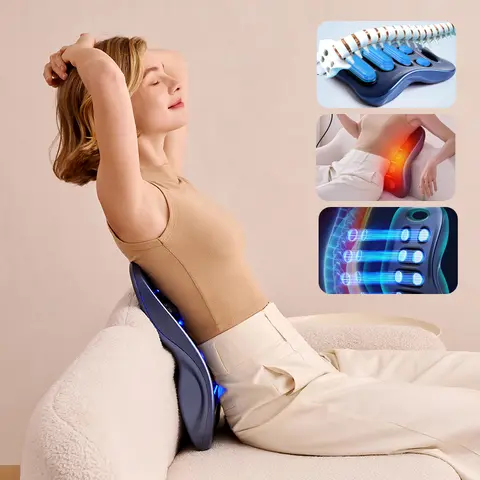 Alphay CE ROHS OEM Portable Airbag Stretching Pulse Heating Device for Relaxation Back Massager