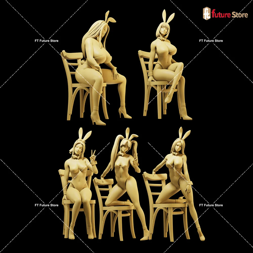 

3D Print 1/64 1/43 1/35 Chair Jazz Dance Beauty Girl Miniatures Model Figurine Mini Doll Creative Scene Prop Display Decoration