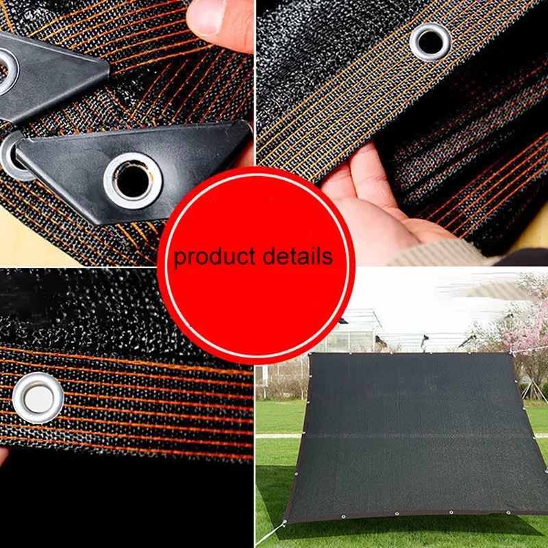 Black Anti-UV Sunshade Net Greenhouse Plants Garden Privacy Screen Outdoor Car