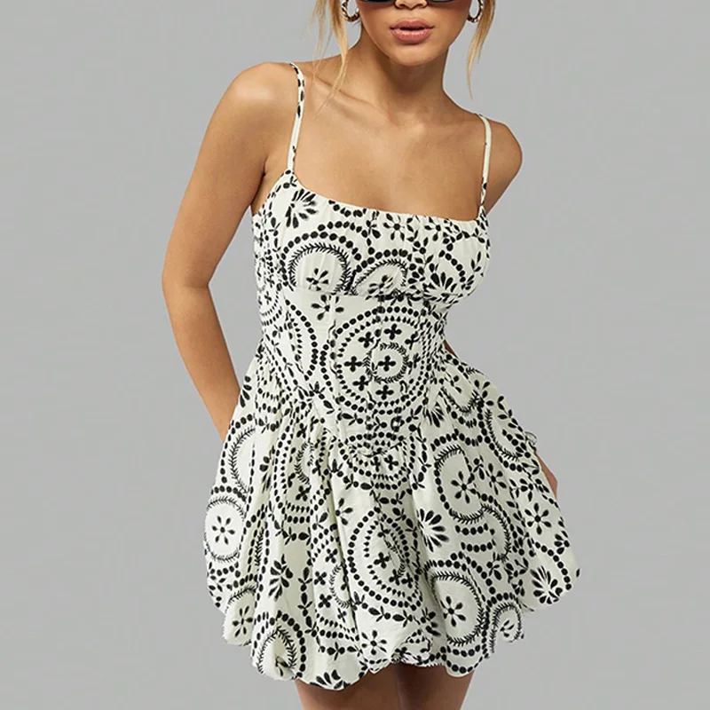 Losse lange mouwen kleurblokken zomer nieuwe dames jarretel vierkante hals knielengte modieuze en comfortabele jarreteljurken