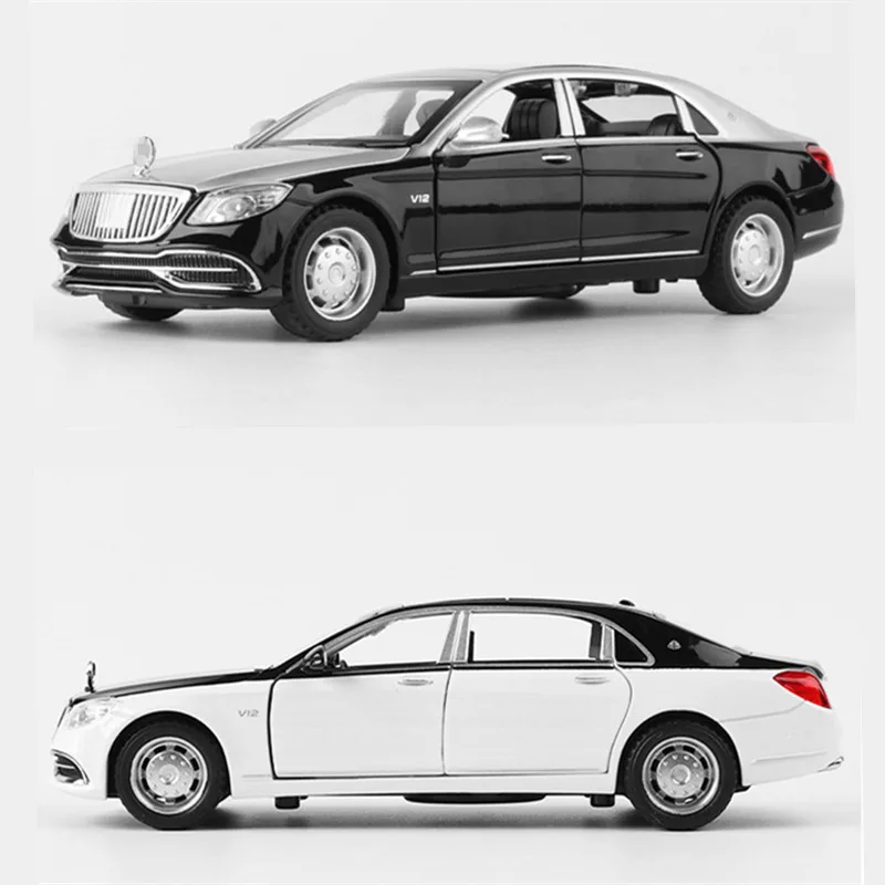 New 1:32 Maybach S650 Alloy Car Model Diecasts Metal Toy Vehicles Car Model Simulation Sound and Light Collection Kids Toy Gift