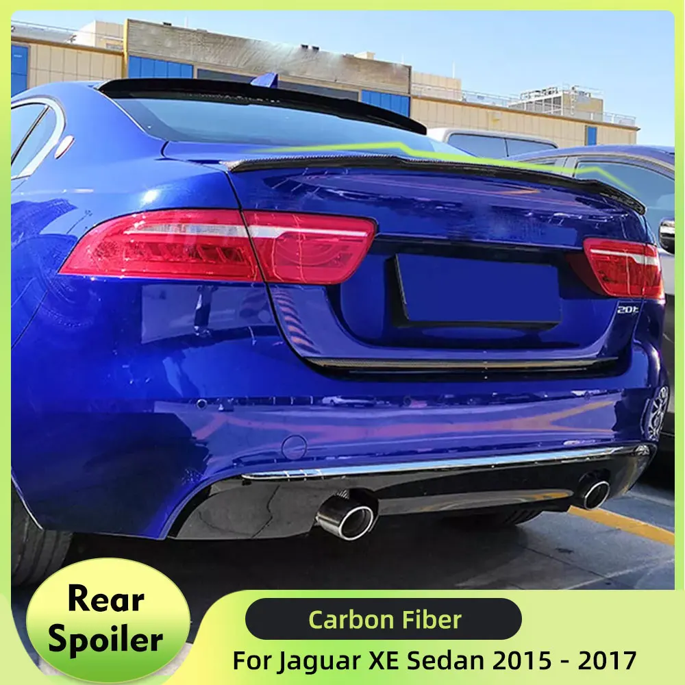 Carbon Fiber Rear Trunk Spoiler Boot Lip Wing for Jaguar XE Sedan 4-Door 2015 2016 2017 FRP Trunk Rear Spoiler Lip Wing