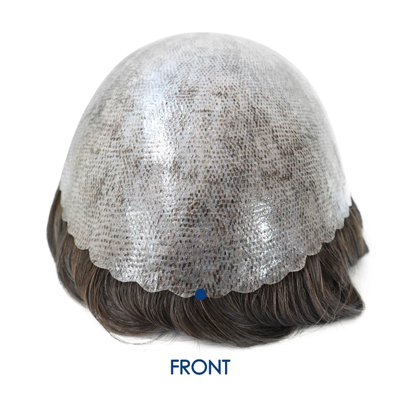 Gloryhair 0.12-0.14mm Injected Toupee for Man Natural Realistic Hair Prosthesis Capillary Hair Piece Wig For Hair Loss Man