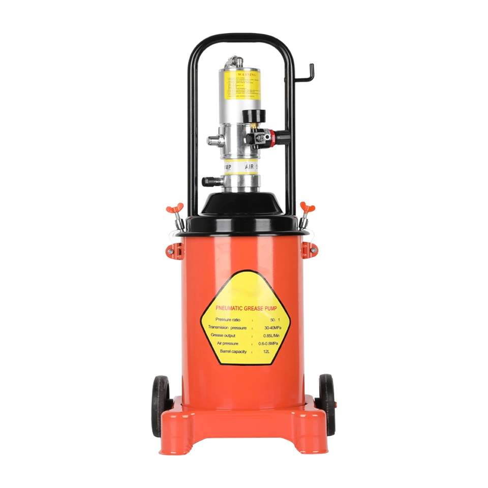 

High Pressure Pneumatic 12L 20L 40L Air Operated Grease Barrel Pump Kit With Trolley And Grease Gun