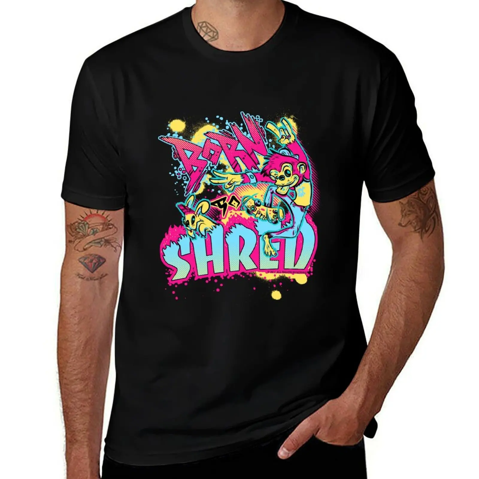 

BORN TO SHRED T-Shirt man t shirt cotton high quality man t shirts for men casual T-Shirt