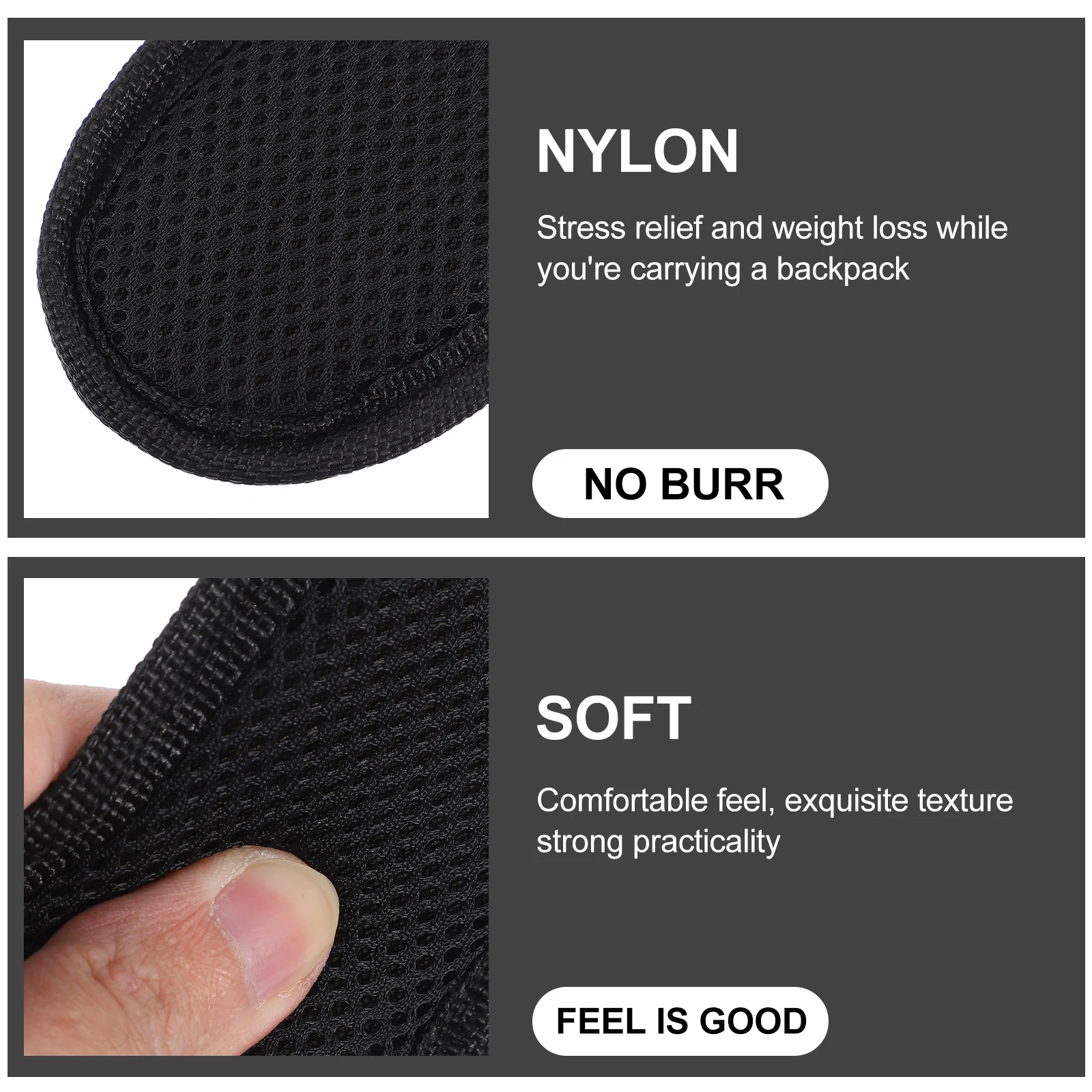 

AntiSlip PressureRelief ShoulderPad Thicker StrapCushion Backpack Nylon Decompression BagStrapPadding Lightweight Practical